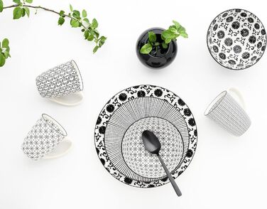 Набір посуду на 4 особи, 16 предметів, New Style Black Creatable