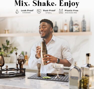 Набір для коктейлів 16 предметів латуний Bare Barrel