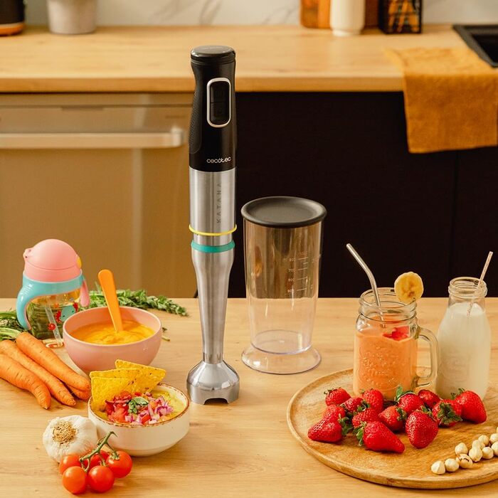 Ручний блендер 1200 Вт Katana чорний з мірною ємністю 800 мл Cecotec