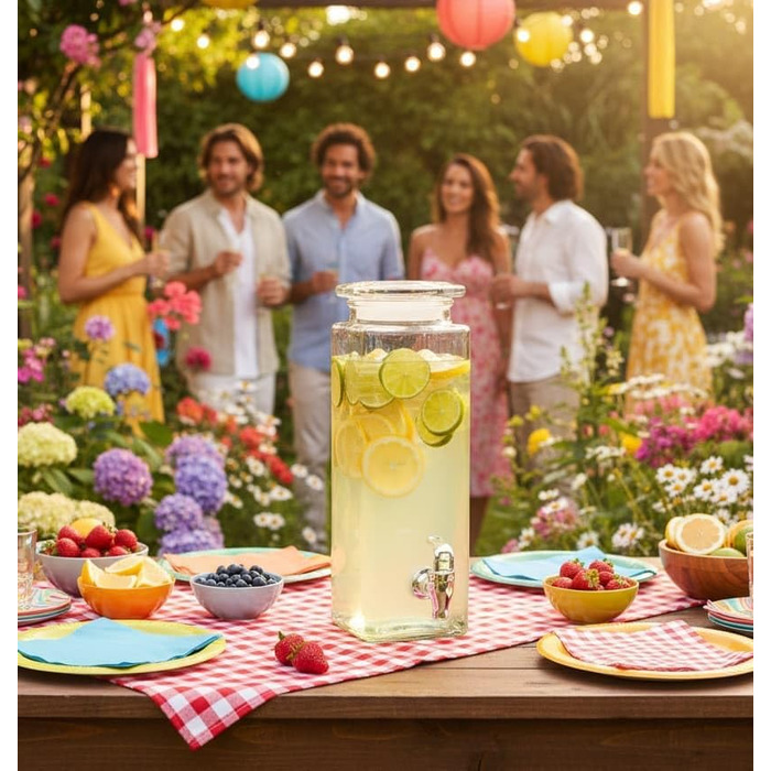 Скляний диспенсер для напоїв 2,5 л Mary's KITCHEN TOOLS