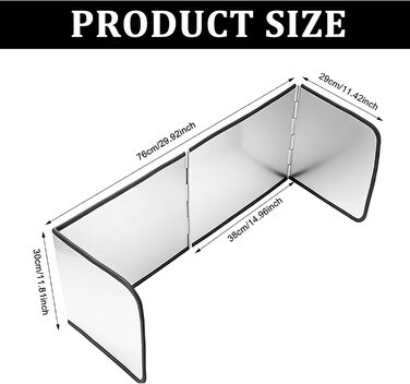 Защита от брызг для плиты 76 х 29 х 30 см PORFOYO