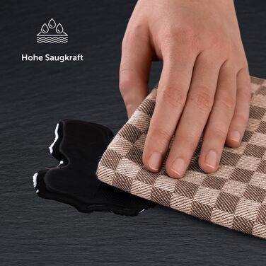 Кухонні рушники бавовняні 50 x 70 см, набір 5 предметів, коричневі Blumtal