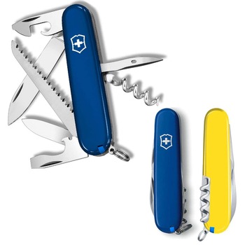 Ніж Victorinox Camper Ukraine 91мм/13функ/син-жовт