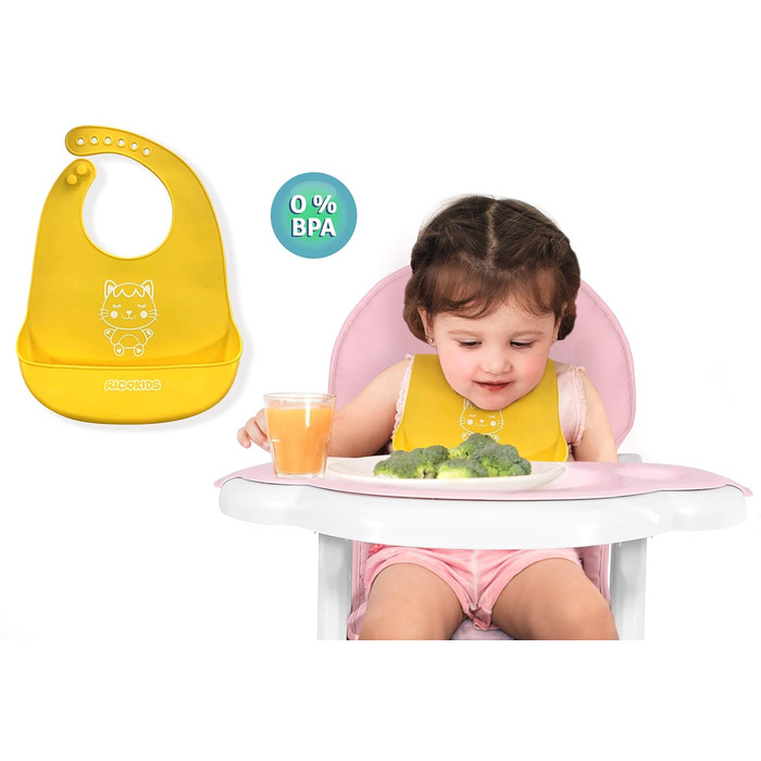 Детский стульчик для кормления 5-в-1 розовый Ricokids