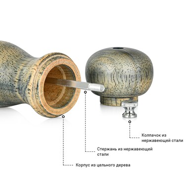 Млин для солі та перцю Fissman 11x5 см механічна (8195)