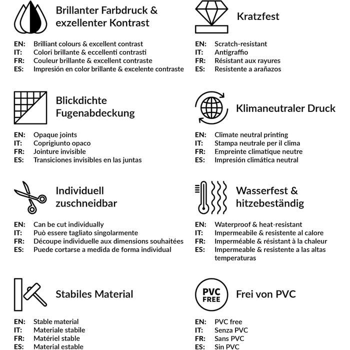 Плівка для кухонного фартуха глянцева 100 х 70 см Bilderwelten