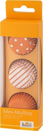 Набір форм для випічки міні-маффинов, 72 шт, 4,5 см, помаранчевий / білий, Colour Splash RBV Birkmann