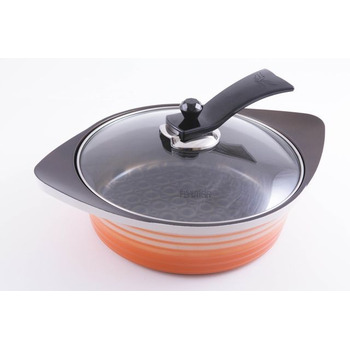 Кастрюля низкая с крышкой Fissman INNOVATION 24x7,6 см/3,6 л (4768)