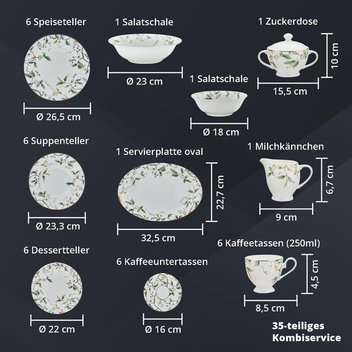 Набір посуду 35 предметів Peill+Putzler Germany