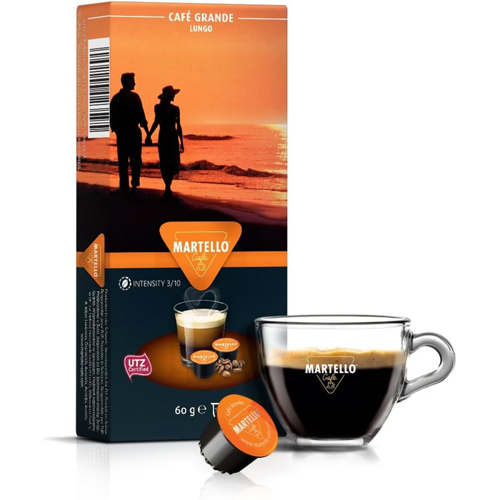 Кофемашина капсульная белая Smart Martello и набор из 100 кофейных капсул Martello