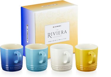 Набор из 4 кружек 350 мл, разноцветный Riviera Le Creuset