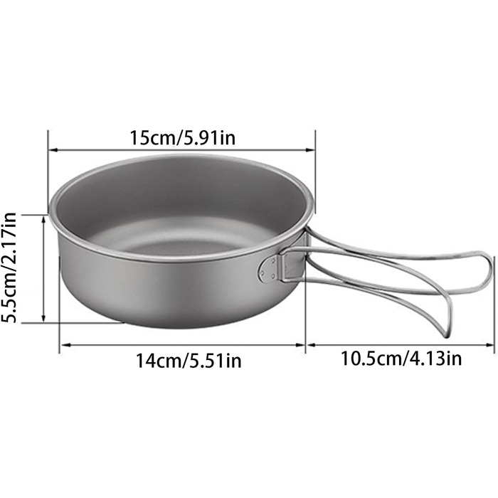 Туристический сосуд из титана с антипригарным покрытием 700 мл Generisch