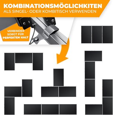 Комплект із 3 столів для кемпінгу 100 х 60 см KESSER