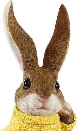 Декоративні фігурки великодніх зайчиків жовтий светр colourliving