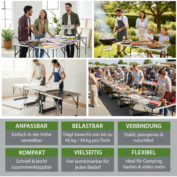 Комплект из 3 многофункциональных столов 100x60 см TRUTZHOLM