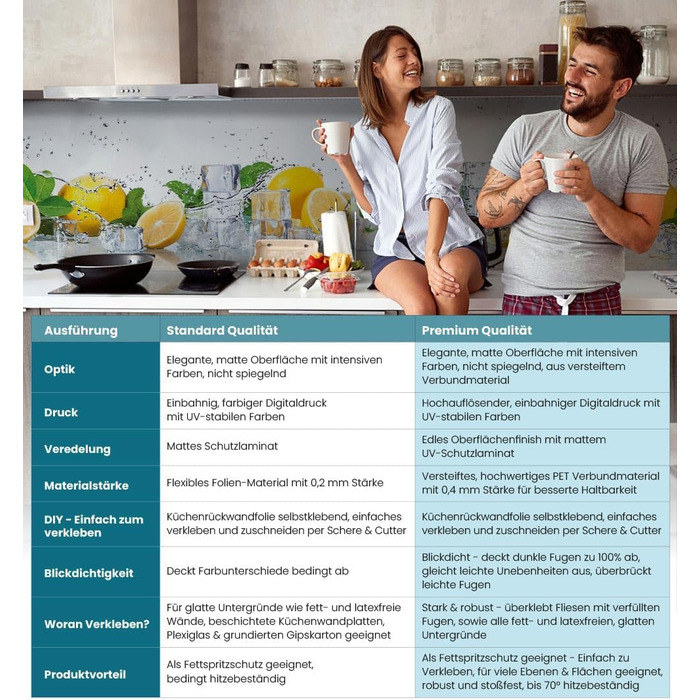 Самоклеючий кухонний фартух - матовий, преміальна бризкозахисна плівка 0,4 мм як доступна альтернатива склу, легке встановлення та очищення - висота 60 см - Дизайн Світло-сірий мармур 180 x 60 см (Жовтий - білий, Ш 280 см x В 60 см, 0,2 мм)