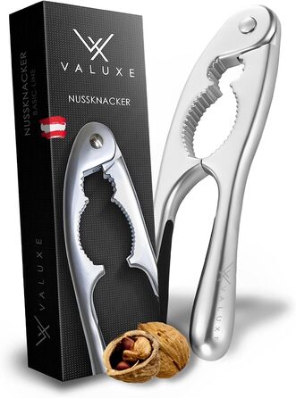 Горіхокол преміум-класу VALUXE в ергономічному дизайні та нековзній ручці - Ексклюзивний горіхокол PRO із задоволенням розколює кожен волоський горіх - щипці для горіхів, відкривачка для волоського горіха, відкривачка для горіхів (базова лінійка)
