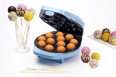 В ретро-дизайні, включаючи Cake Pop Butler, виделка та 12 стіків, 700 Вт, колір рожевий (синій)