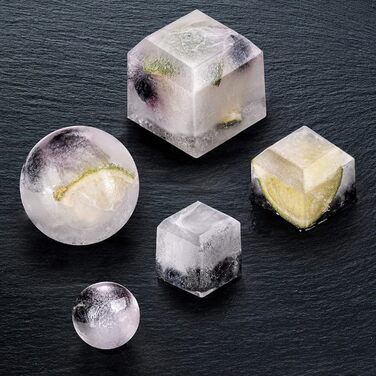 Силіконові формочки для льоду Blumtal 2x24 - Формочка для льоду - Силіконова формочка для льоду для кубиків льоду 2,6 см - 2 x формочки для льоду розміром M - Льодогенератор без BPA 2 шт. - Чорний, синій - Чорно-сині кубики M Чорний, синій - Чорно-синій