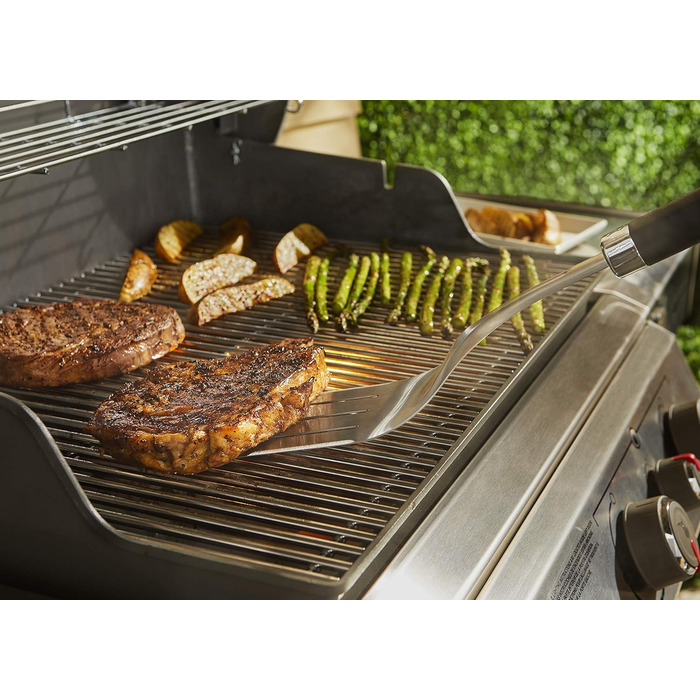 Набор для гриля Weber Stephen 6645, 2 предмета, нержавеющая сталь, черный (лопатка и щипцы)