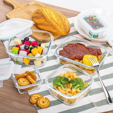 Набор стеклянных контейнеров с крышками 8 предметов Vtopmart