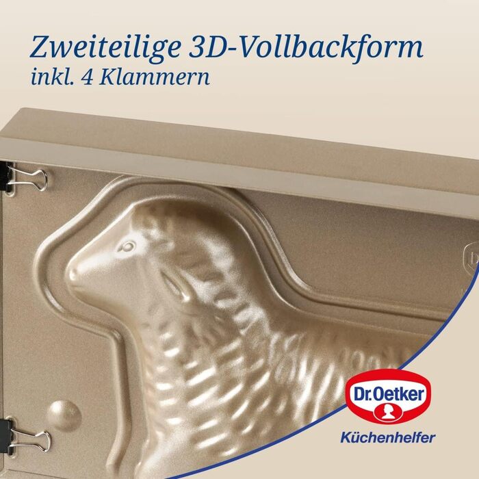 Форма для пасхальної випічки, ягня Golden Easter Dr. Oetker