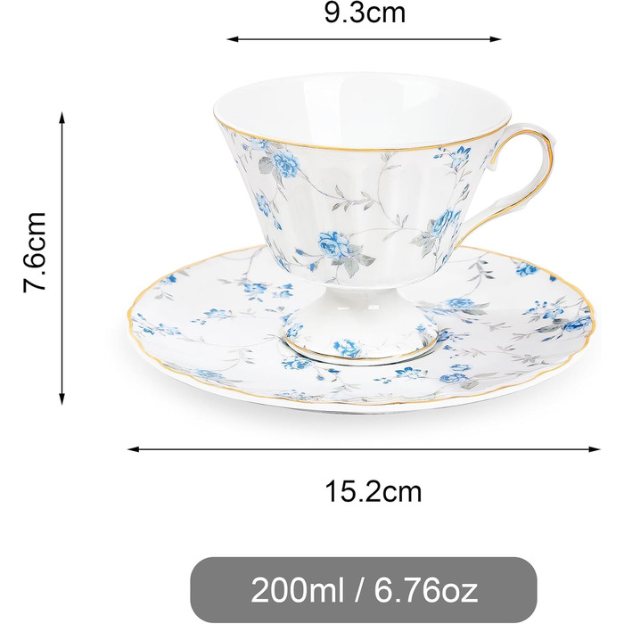 Набор чашек и блюдец 170 мл fanquare