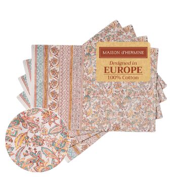 Бавовняні килимки для серветок, набір з 4 шт. , декоративні килимки для серветок, пасхальні килимки, що миються, для свят, вечерь, весни, літа (33 см x 48 см) (14 - Nila), 39Hermine 100