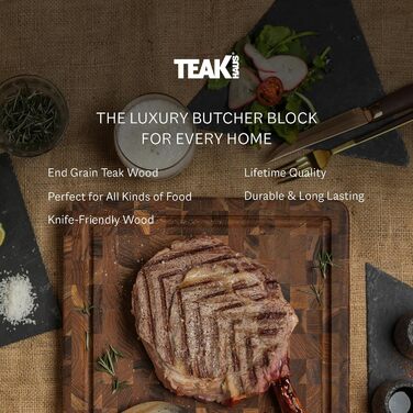 Професійна обробна дошка з тикового дерева 40,5 х 30,5 см Teakhaus