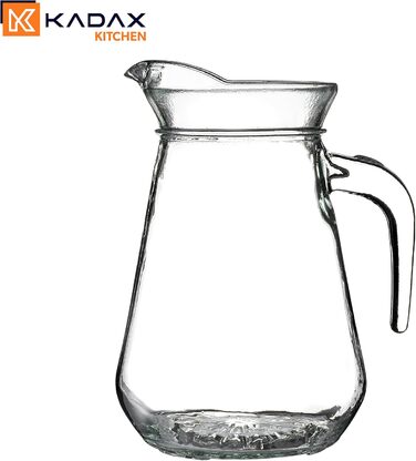 Скляний глечик з носиком та зручною ручкою 1,3 л KADAX