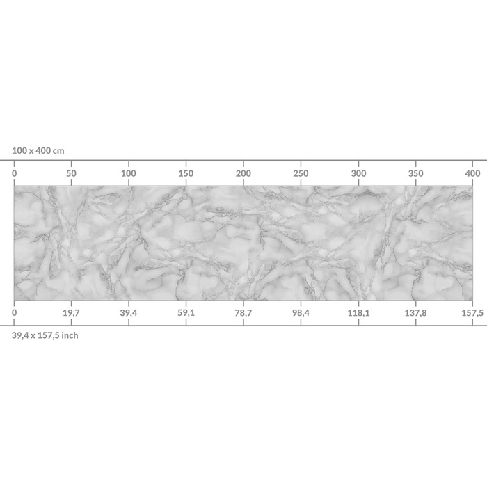 Плівка для кухонного фартуха, глянцева, 70x100 см, мармуровий вигляд, чорно-білий, бризкозахисна, плитка, дзеркало, клейка плівка для кухонного фартуха (преміум-класу, 100 см x 400 см)
