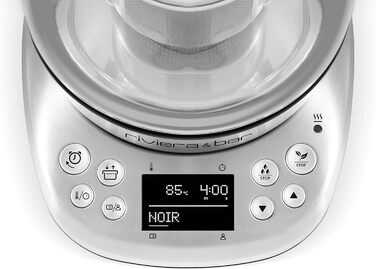 Чайник riviera&bar Cha Dao Expert з регульованою температурою, загартоване скло та нержавіюча сталь, тихий режим, оптимальне заварювання чаю, 1,5 л, 22 x 36,5 x 29,5 см