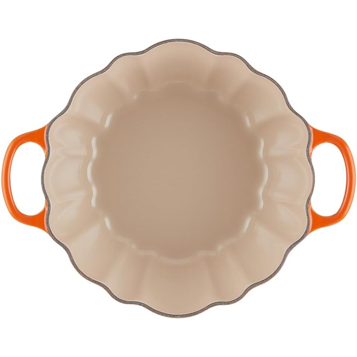 Чугунная жаровня в форме тыквы 4 л с крышкой, оранжевая Calabaza Cocotte LE CREUSET