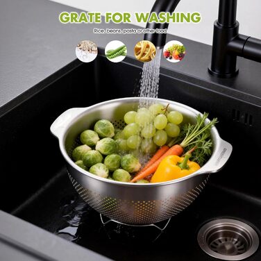 Кухонний друшляк-сито з 2 ручками 25 см Greentainer