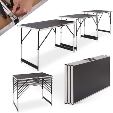 Стіл розкладний алюмінієвий з 3-х частин 100 x 60 см Raburg