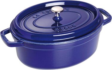 Чавунна жаровня/кокот STAUB, овальна 6,7 л, (29 см, темно-синя)
