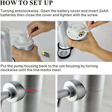 Міні-пивоварня для розливного пива з банок, піноутворювач для пива, компактний диспенсер для пива. Перетворіть кожну банку на справжнє розливне пиво Ідеальний подарунок чоловікові на день народження, День батька або для любителя пива. Сріблястий колір.