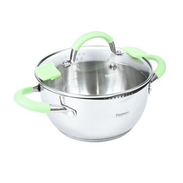 Кастрюля Fissman CHARLOTTE 24x12,5см/4,7л со стеклянной крышкой (5502)