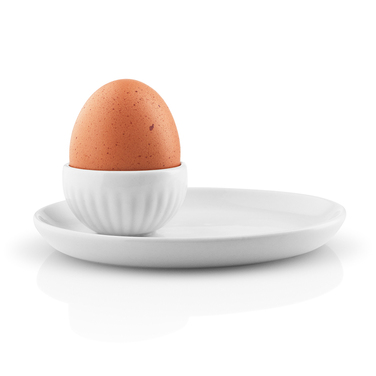 Чаша і блюдце для яйця 3,5x10,5x12,5 см білі Legio Nova Eva Solo