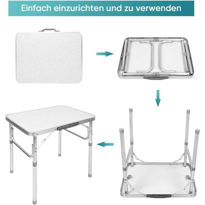 Складной стол для кемпинга с регулируемой высотой Ejoyous