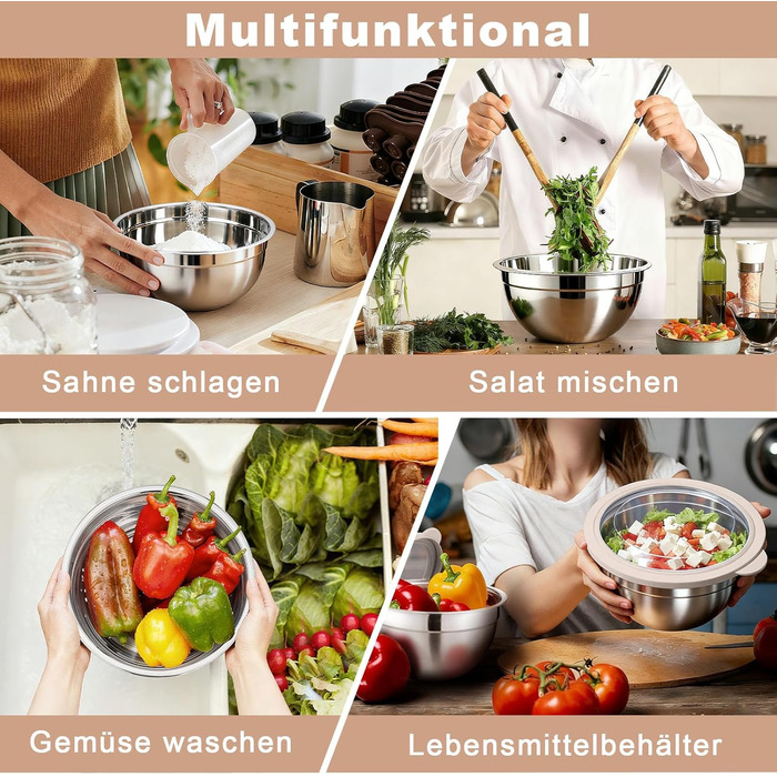 Набір мисок для змішування з нержавіючої сталі Homikit