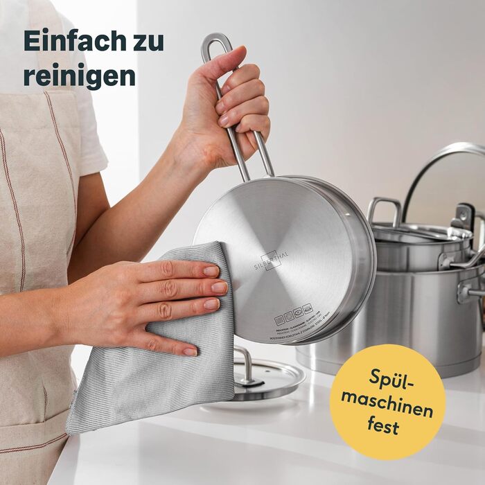 Сотейник 16 см, нержавіюча сталь Silberthal