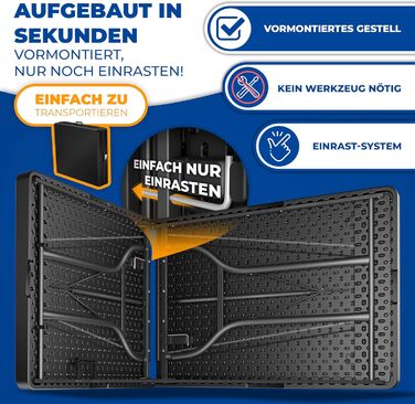 Стіл-фуршет для кемпінгу 183 х 86 х 74 см KESSER