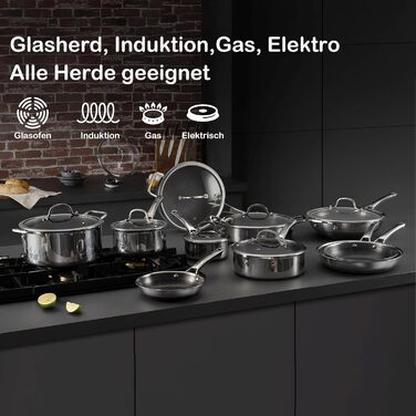 Набор из 3 сковород 20, 24 и 28 см SNOW CLAD