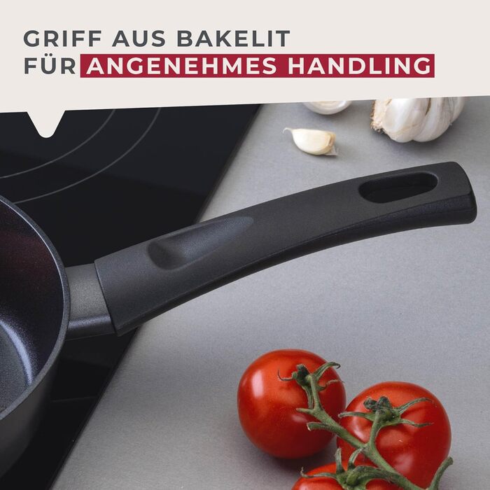 Сковорода 20 см глибока з керамічним покриттям, чорна Highrise Fackelmann