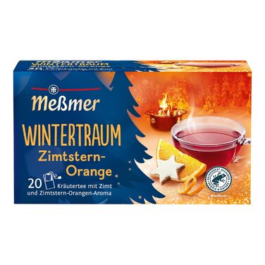 Чай Месмер - 48 чайних пакетиків 24 різновидів Атмосферний дизайн для демонстрації Різдвяний календар ідеально підходить як подарунок Фруктовий та трав&39яний чай (ЗИМОВА МРІЯ Кориця Зірка Апельсин, 20 чайних пакетиків)