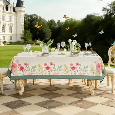Весняна скатертина з квітковим візерунком 240 x 140 см FIBORIA