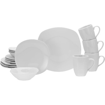 Набор посуды на 4 персоны, 16 предметов, белый Square Creatable