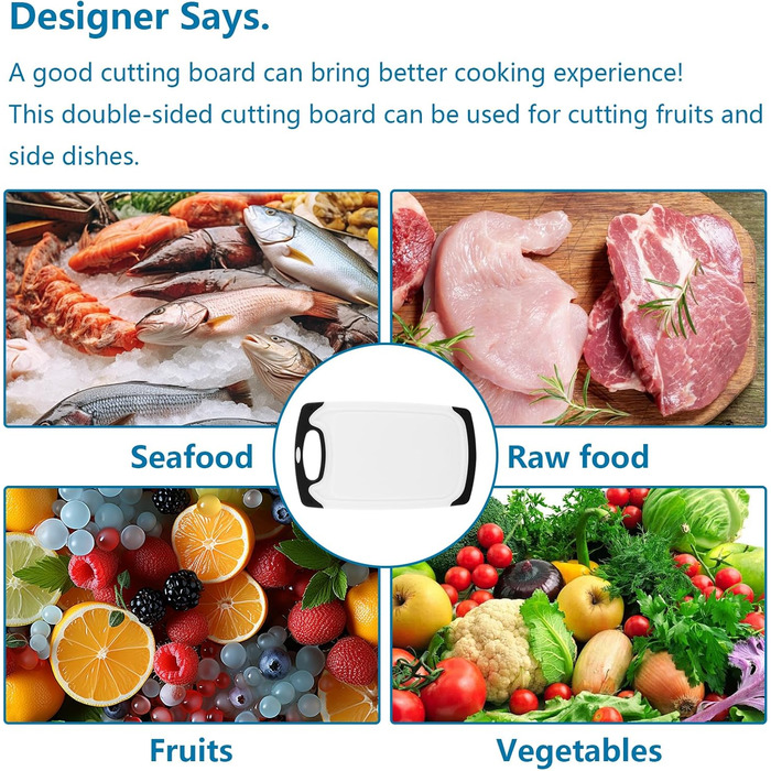 Набір із 8 пластикових кухонних дощок ZOFUN