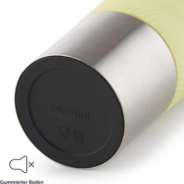 Термокружка Blumtal - Дорожня кружка з нержавіючої сталі - Герметична ізольована кружка для гарячих/холодних напоїв - Відкриття на 360 - Термокружка із швидким закриттям - Кавова кружка - Рожева (350 мл, 09 - Новий жовтий - Жовтий)